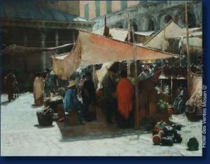 Scene De Marche Enitalie by Gustav Oscar Bjorck