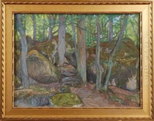 Skogsparti by Gustav Oscar Bjorck