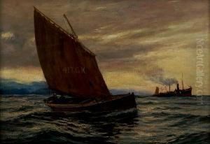 Fishing Vessel In The Sound by Andrew Black