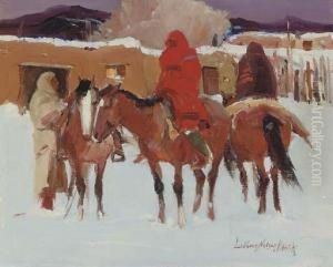 Pueblo In Winter by Laverne Nelson Black
