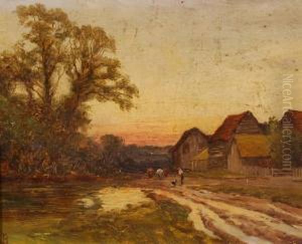 Farm Scene In Winter - view 1