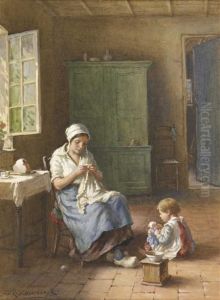 The Sewing Lesson by William Kay Blacklock