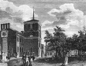 Back of the State House at Philadelphia 1799 by William Russell Birch