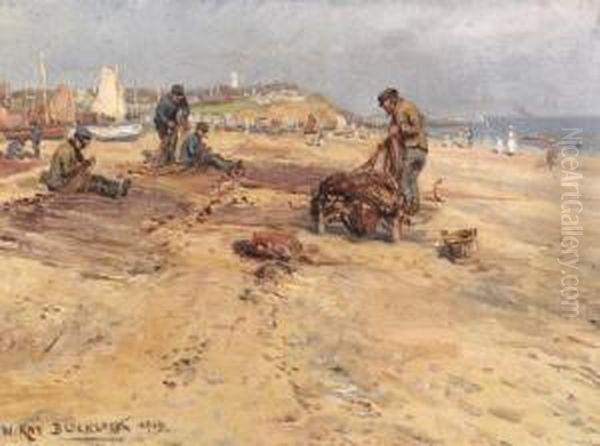 Mending Nets, Southwold Beach - view 1