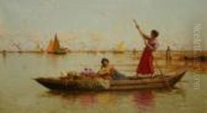 Venetian Flower Girls by Walter Blackman