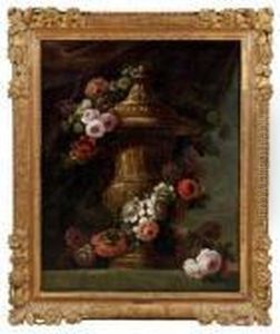 Vase De Fleurs Sur Un Entablement by Jean Baptiste Belin de Fontenay