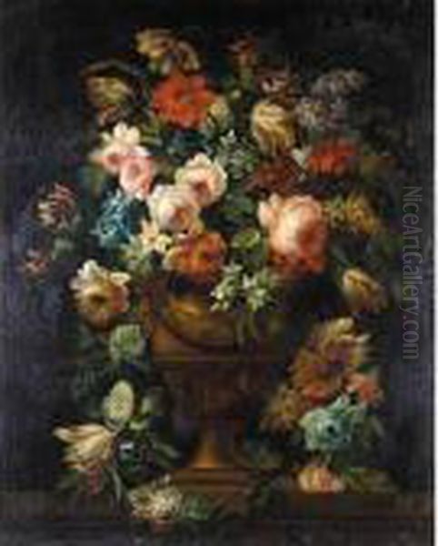 Still Life Of Flowers In An Urn - view 1