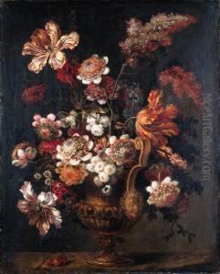 Bouquets Et Fleurs Dans Des Vases En Orfevrerie