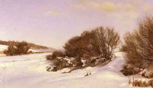 Winter Near The Lake by Janus Andreas Bartholin La Cour