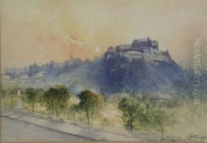 Edinburgh Castle From Princes Street by John Blair
