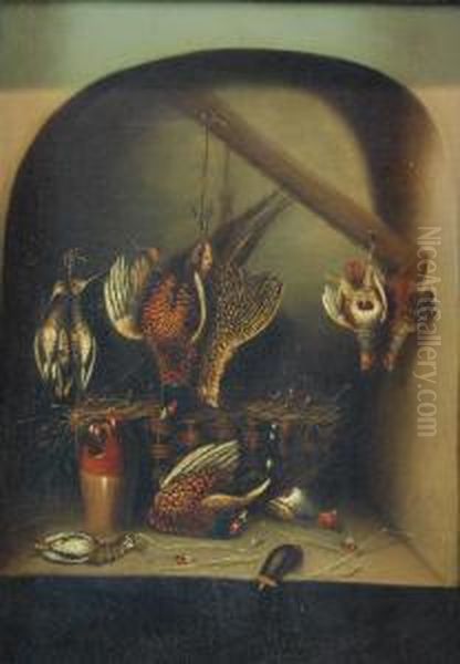 A Still Life Of Dead Game In A Pantry - view 1