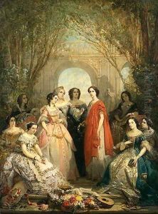 The Women of the Comedie Francaise in their Costumes, 1855 by Faustin Besson