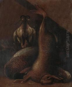 Still Life Of Dead Game And A Hare. by Benjamin Blake