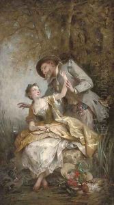 A lovers' tryst by Faustin Besson