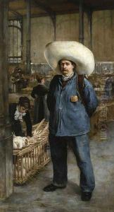 A Porter of the Market - Les Halles by Emile-Henri Blanchon