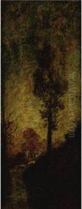 Landscape With Waterfall, East Orange, New Jersey by Ralph Albert Blakelock