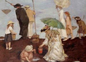 Shrimp Fishers at Saint-Georges (Pecheurs de crevettes a Saint-Georges by Rupert Charles Bunny