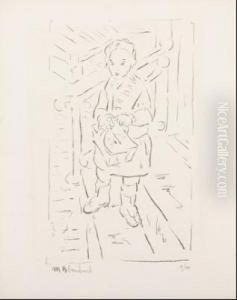 Jovencita En La Escalera by Maria Blanchard