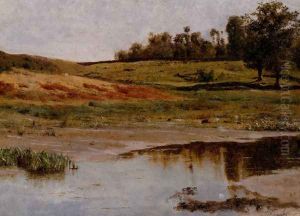 Au Bord De L'etang by Auguste Bonheur