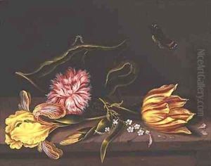 Still Life of Flowers on a Table by Abraham Bosschaert