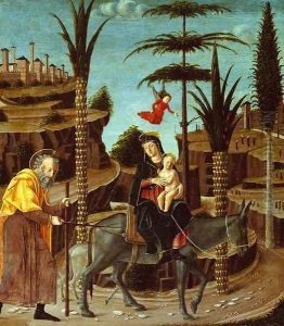 The Flight into Egypt by Bernardino Jacopi Butinone