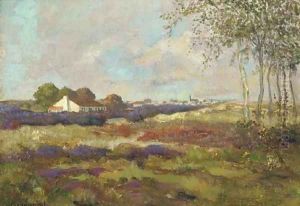 A cottage on the village outskirts by Louis Braquaval