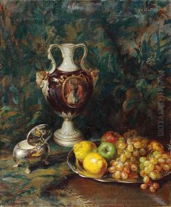 Stillleben Mit Maskaron-amphora