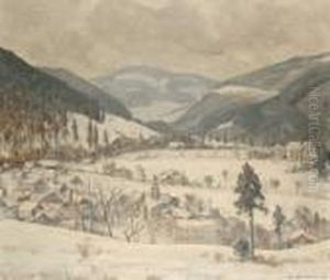 Alpine Scene by Wilhelm Blanke