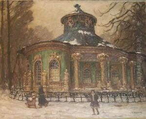 Teehauschen Im Park Von Sanssouci. Unten Rechts Signiert W. Blanke