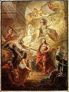 Louis XVI (1754-93) swearing loyalty to the constitution on the altar of the homeland by Nicolas Guy Brenet
