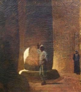 Temple Of Horus At Edfou, Upper Egypt by Edwin Howland Blashfield