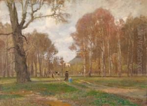 Birken Bei Der Rotunde, Wienprater 1914 by Tina Blau