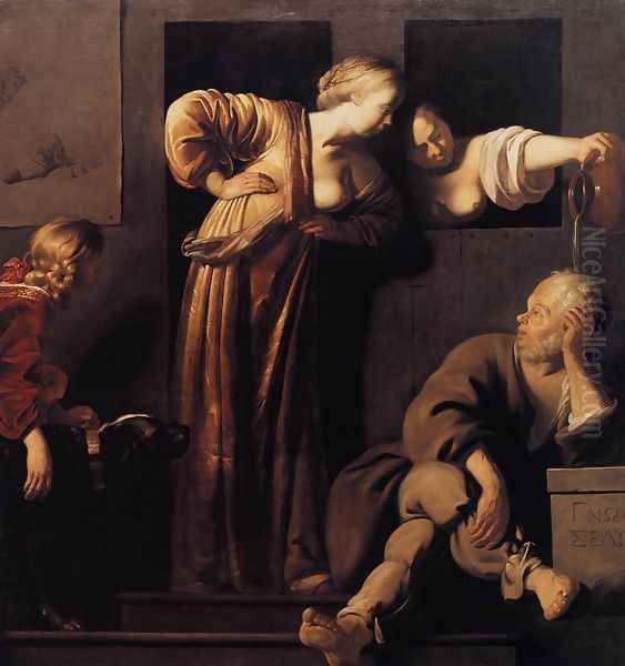 Xantippe Dousing Socrates c. 1655 - view 1