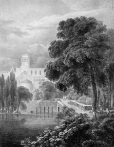 Parksee Mit Klosterkirche by Karl Blechen