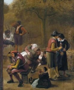 Contadini Che Bevono All""""aperto by Gerrit Claesz Bleker