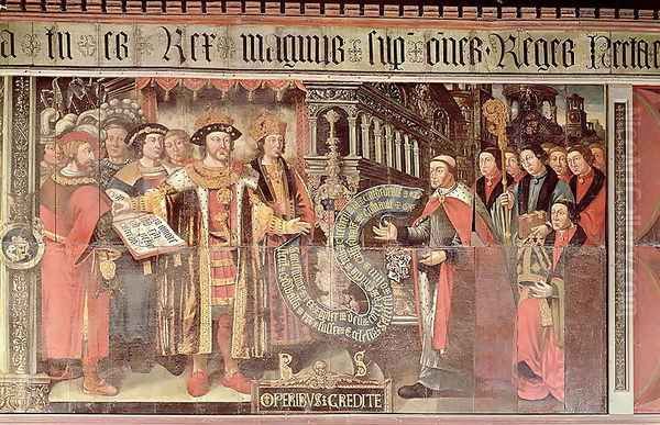 Bishop Robert Sherburne with Henry VIII - view 1