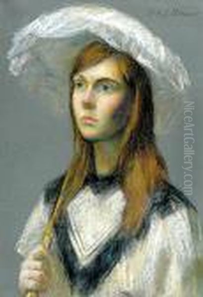 Young Girl With Parasol - view 1