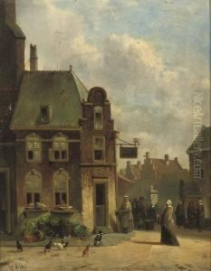 Daily Activities Outside The Greengrocer's by Joseph Bles