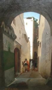 Figure In A North African City Street by Joseph Bles