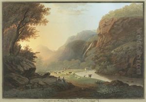 Die Wasserfalle Bey Meiringen Im Haslitalcanton Bern