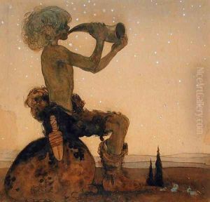 A Fairy Shepherd 1910 by John Bauer