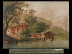 Das Fischerhaus Am Vierwaldstadter See Vor Dem Pilatus