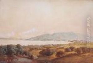 Am Genfer See, Im Vordergund Mit Figurenstaffage by Johann Heinrich Bleuler I