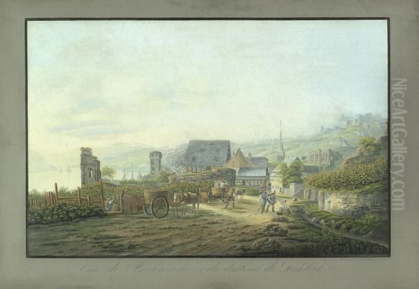 Vue De Bacharach Et Du Chateau De Stahleck - view 1