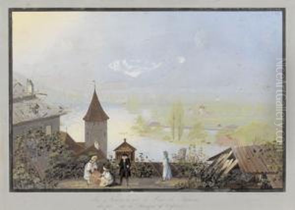 Le Niesen Et Le Lac De Thun./vue Prise De La Terasse... - view 1