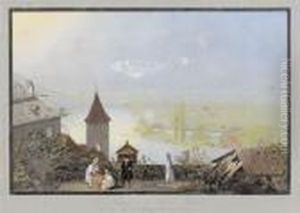 "le Niesen Et Le Lac De Thun./vue Prise De La Terasse...".
