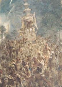 Religious procession by Marius Bauer