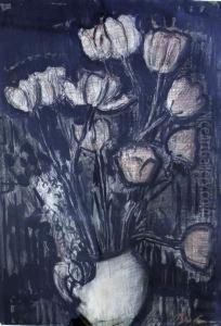 Tulips In A Jug by Martin Bloch