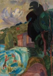 Figures By The Shore by Martin Bloch