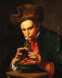 Umkreis - Mann Mit Pelzmutze (allegorie Des Winters) by Hendrick Bloemaert